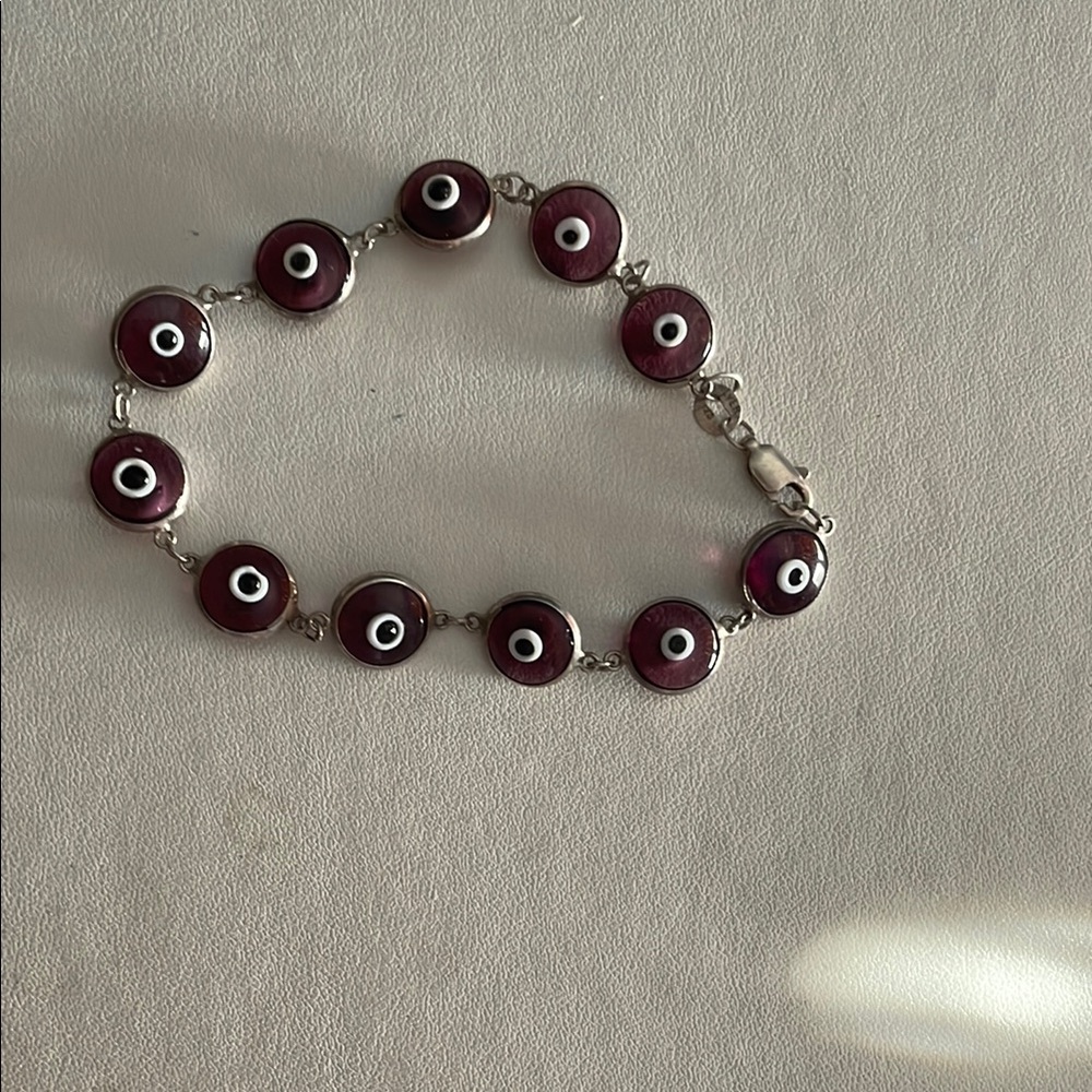 Elegant Purple Evil Eye Bracelet